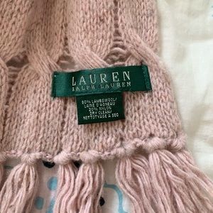 Lauren by Ralph Lauren pale dusty pink knit scarf